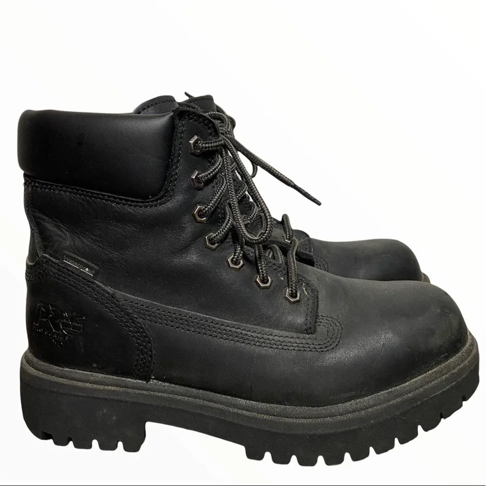 Timberland pro steel toe boots black men’s size 8 euc